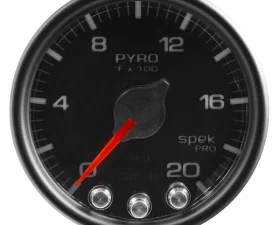 AutoMeter GAUGE; PYRO. (EGT); 2 1/16in.; 2000deg.F; STEPPER MOTOR W/PEAK/WARN; BLK/BLK; SP