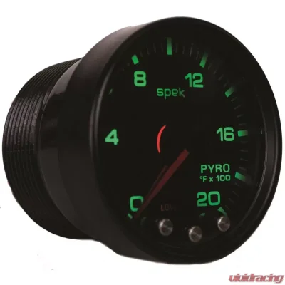 AutoMeter GAUGE; PYRO. (EGT); 2 1/16in.; 2000deg.F; STEPPER MOTOR W/PEAK/WRN; BK/SMK/BK; S - P31052