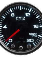 AutoMeter GAUGE; PYRO. (EGT); 2 1/16in.; 2000deg.F; STEPPER MOTOR W/PEAK/WRN; BK/SMK/BK; S                                     - P31052 - Image 3