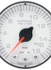 AutoMeter GAUGE; NITROUS PRESS; 2 1/16in.; 1600PSI; STEPPER MOTOR W/PK/WRN; WHT/BLK; SPEK                                     - P320128 - Image 3
