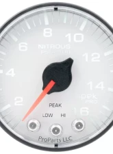 AutoMeter GAUGE; NITROUS PRESS; 2 1/16in.; 1600PSI; STEPPER MOTOR W/PK/WRN; WHT/BLK; SPEK                                     - P320128 - Image 2