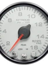 AutoMeter GAUGE; NITROUS PRESS; 2 1/16in.; 1600PSI; STEPPER MOTOR W/PK/WRN; WHT/BLK; SPEK                                     - P32012 - Image 3