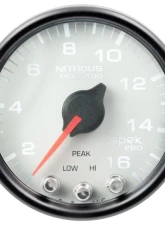 AutoMeter GAUGE; NITROUS PRESS; 2 1/16in.; 1600PSI; STEPPER MOTOR W/PK/WRN; WHT/BLK; SPEK                                     - P32012 - Image 2