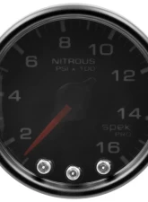 AutoMeter GAUGE; NITROUS PRESS; 2 1/16in.; 1600PSI; STEPPER MTR W/PK/WRN; BK/SMK/BK; SPEK                                     - P32052 - Image 3