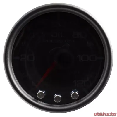 AutoMeter GAUGE; OIL PRESS; 2 1/16in.; 120PSI; STEPPER MOTOR W/PK/WRN; BLK/SMKE/BLK; SPEK - P32552
