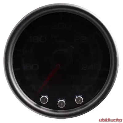 AutoMeter GAUGE; WATER TEMP; 2 1/16in.; 300deg.F; STEPPER MOTOR W/PK/WARN; BLK/SMKE/BLK; S - P34652