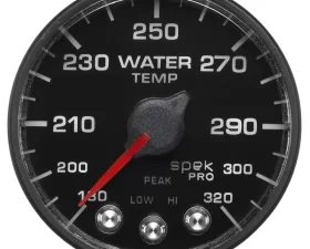 AutoMeter 2-1/16in. WATER TEMP; 180-320`F; BFB; ECU; SPEK NL