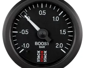 AutoMeter Gauge Boost Mech 52mm Blk-1 to+2 Bar