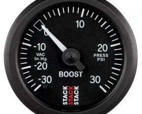 AutoMeter Gauge Boost Mech 52mm Blk 30inHg-30psi