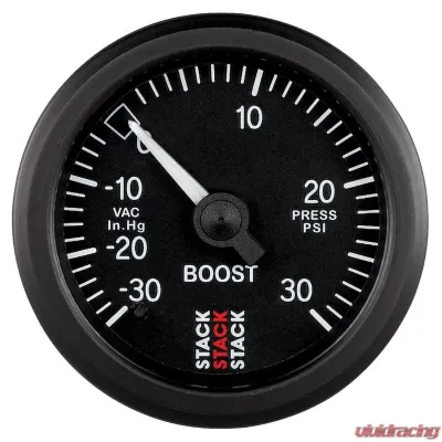 AutoMeter Gauge Boost Mech 52mm Blk 30inHg-30psi - ST3112