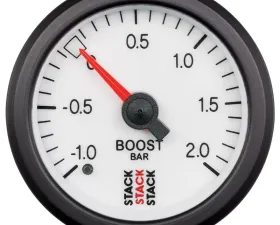 AutoMeter Gauge Boost Mech 52mm Wht-1 to+2 Bar