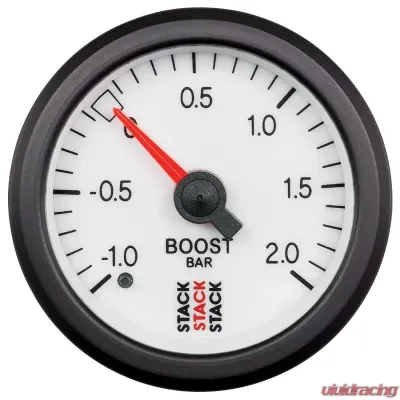 AutoMeter Gauge Boost Mech 52mm Wht-1 to+2 Bar - ST3161