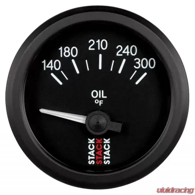 AutoMeter Gauge OilT Elec 52mm Blk 140-300deg.F - ST3210