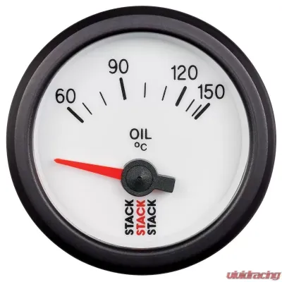 AutoMeter Gauge OilT Elec 52mm Wht 60-150deg.C - ST3259