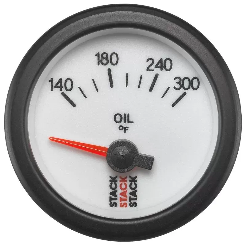 AutoMeter Gauge OilT Elec 52mm Wht 140-300deg.F - ST3260