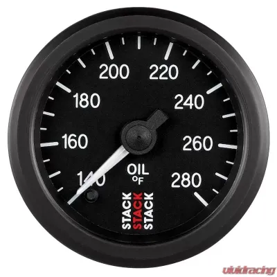 AutoMeter Gauge OilT ProStpr 52mm Blk 140-280deg.F - ST3310