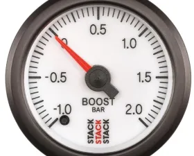 AutoMeter Gauge Boost ProStpr 52mm Wht-1 to+2 Bar