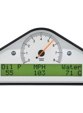 AutoMeter STREET DASH White 0-8K RPM Gauge 7.5" with Black Bezel and LED Lighting                                     - ST8130-B-UK - Image 6
