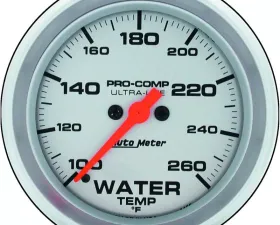 AutoMeter GAUGE; WATER TEMP; 2 5/8IN.; 260 F; DIGITAL STEPPER MOTOR; ULTRA-LITE