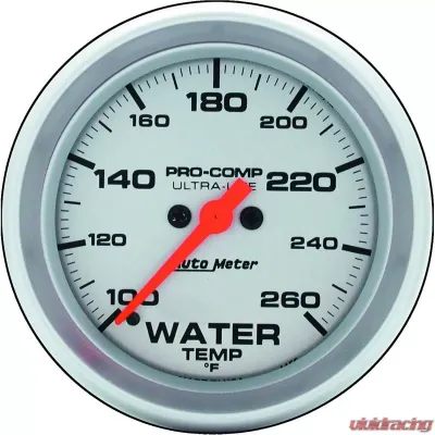 AutoMeter GAUGE; WATER TEMP; 2 5/8IN.; 260 F; DIGITAL STEPPER MOTOR; ULTRA-LITE - 4455