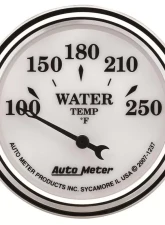 AutoMeter GAUGE; WATER TEMP; 2 1/16in.; 250deg.F; ELEC; OLD TYME WHITE II                                     - 1237 - Image 5