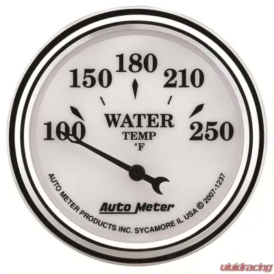 AutoMeter GAUGE; WATER TEMP; 2 1/16in.; 250deg.F; ELEC; OLD TYME WHITE II - 1237