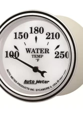 AutoMeter GAUGE; WATER TEMP; 2 1/16in.; 250deg.F; ELEC; OLD TYME WHITE II                                     - 1237 - Image 2
