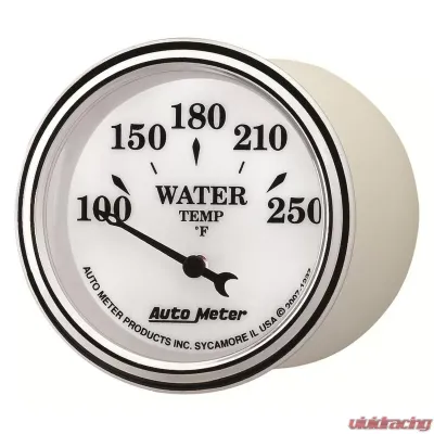 AutoMeter GAUGE; WATER TEMP; 2 1/16in.; 250deg.F; ELEC; OLD TYME WHITE II - 1237