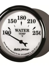 AutoMeter GAUGE; WATER TEMP; 2 1/16in.; 250deg.F; ELEC; OLD TYME WHITE II                                     - 1237 - Image 3