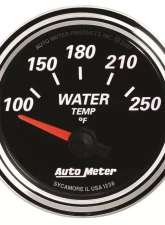 AutoMeter GAUGE; WATER TEMP; 2 1/16in.; 250deg.F; ELEC; DESIGNER BLACK II                                     - 1238 - Image 4
