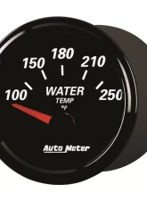 AutoMeter GAUGE; WATER TEMP; 2 1/16in.; 250deg.F; ELEC; DESIGNER BLACK II                                     - 1238 - Image 2