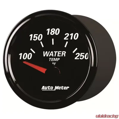 AutoMeter GAUGE; WATER TEMP; 2 1/16in.; 250deg.F; ELEC; DESIGNER BLACK II - 1238