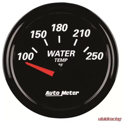 AutoMeter GAUGE; WATER TEMP; 2 1/16in.; 250deg.F; ELEC; DESIGNER BLACK II - 1238