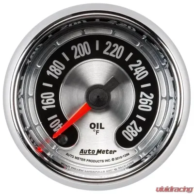 AutoMeter GAUGE; OIL TEMP; 2 1/16in.; 280deg.F; DIGITAL STEPPER MOTOR; AMERICAN MUSCLE - 1256