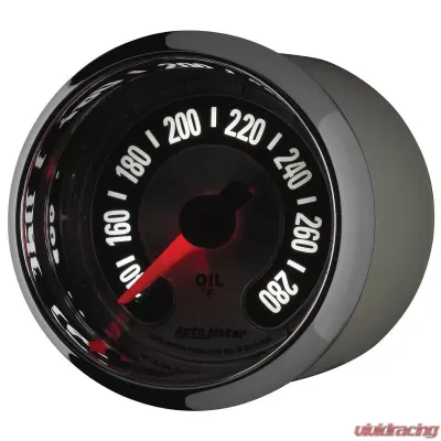 AutoMeter GAUGE; OIL TEMP; 2 1/16in.; 280deg.F; DIGITAL STEPPER MOTOR; AMERICAN MUSCLE - 1256