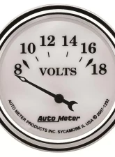 AutoMeter GAUGE; VOLTMETER; 2 1/16in.; 18V; ELEC; OLD TYME WHITE II                                     - 1292 - Image 6