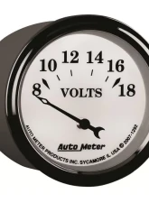 AutoMeter GAUGE; VOLTMETER; 2 1/16in.; 18V; ELEC; OLD TYME WHITE II                                     - 1292 - Image 6