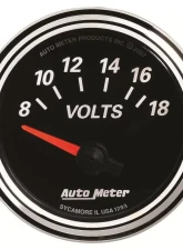 AutoMeter GAUGE; VOLTMETER; 2 1/16in.; 18V; ELEC; DESIGNER BLACK II                                     - 1293 - Image 6