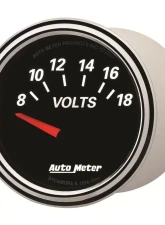 AutoMeter GAUGE; VOLTMETER; 2 1/16in.; 18V; ELEC; DESIGNER BLACK II                                     - 1293 - Image 2