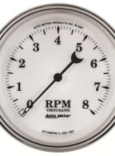 AutoMeter GAUGE; TACHOMETER; 3 3/8in.; 8K RPM; IN-DASH; OLD TYME WHITE II                                     - 1297 - Image 6