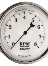 AutoMeter GAUGE; TACHOMETER; 3 3/8in.; 8K RPM; IN-DASH; OLD TYME WHITE II                                     - 1297 - Image 5