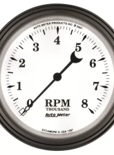 AutoMeter GAUGE; TACHOMETER; 3 3/8in.; 8K RPM; IN-DASH; OLD TYME WHITE II                                     - 1297 - Image 4