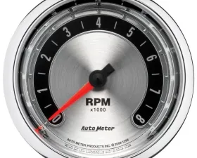 AutoMeter GAUGE; TACHOMETER; 3 3/8in.; 8K RPM; IN-DASH; AMERICAN MUSCLE