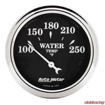 AutoMeter GAUGE; WATER TEMP; 2 1/16in.; 250deg.F; ELEC; OLD TYME BLACK - 1737