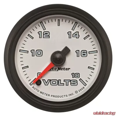 AutoMeter GAUGE; VOLTMETER; 2 1/16in.; 18V; DIGITAL STEPPER MOTOR; WHITE; PRO-CYCLE - 19592