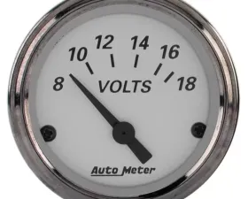 AutoMeter GAUGE; VOLTMETER; 2 1/16in.; 18V; ELEC; AMERICAN PLATINUM