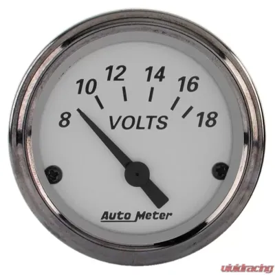 AutoMeter GAUGE; VOLTMETER; 2 1/16in.; 18V; ELEC; AMERICAN PLATINUM - 1992