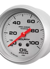 AutoMeter GAUGE; OIL PRESSURE; 2 5/8in.; 100PSI; MECHANICAL; MARINE SILVER                                     - 200777-33 - Image 2
