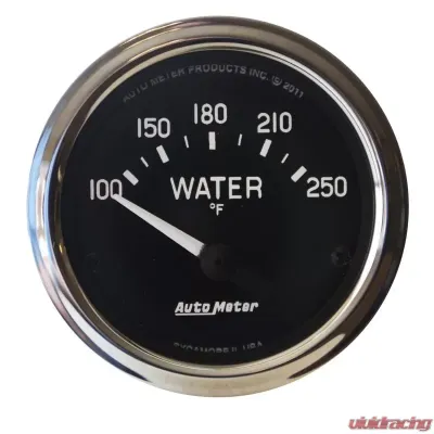 AutoMeter GAUGE; WATER TEMP; 2 1/16in.; 100-250deg.F; ELECTRIC; COBRA - 201015