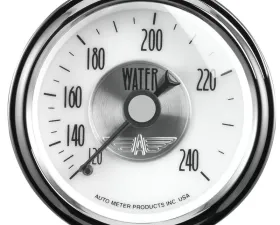 AutoMeter GAUGE; WATER TEMP; 2 1/16in.; 240deg.F; MECH; PRESTIGE PEARL